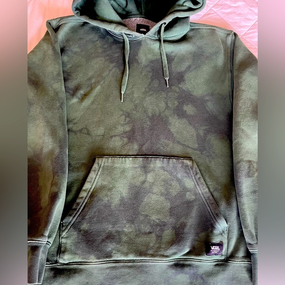 VANS Green tie dye Small hooded Sweatshirt